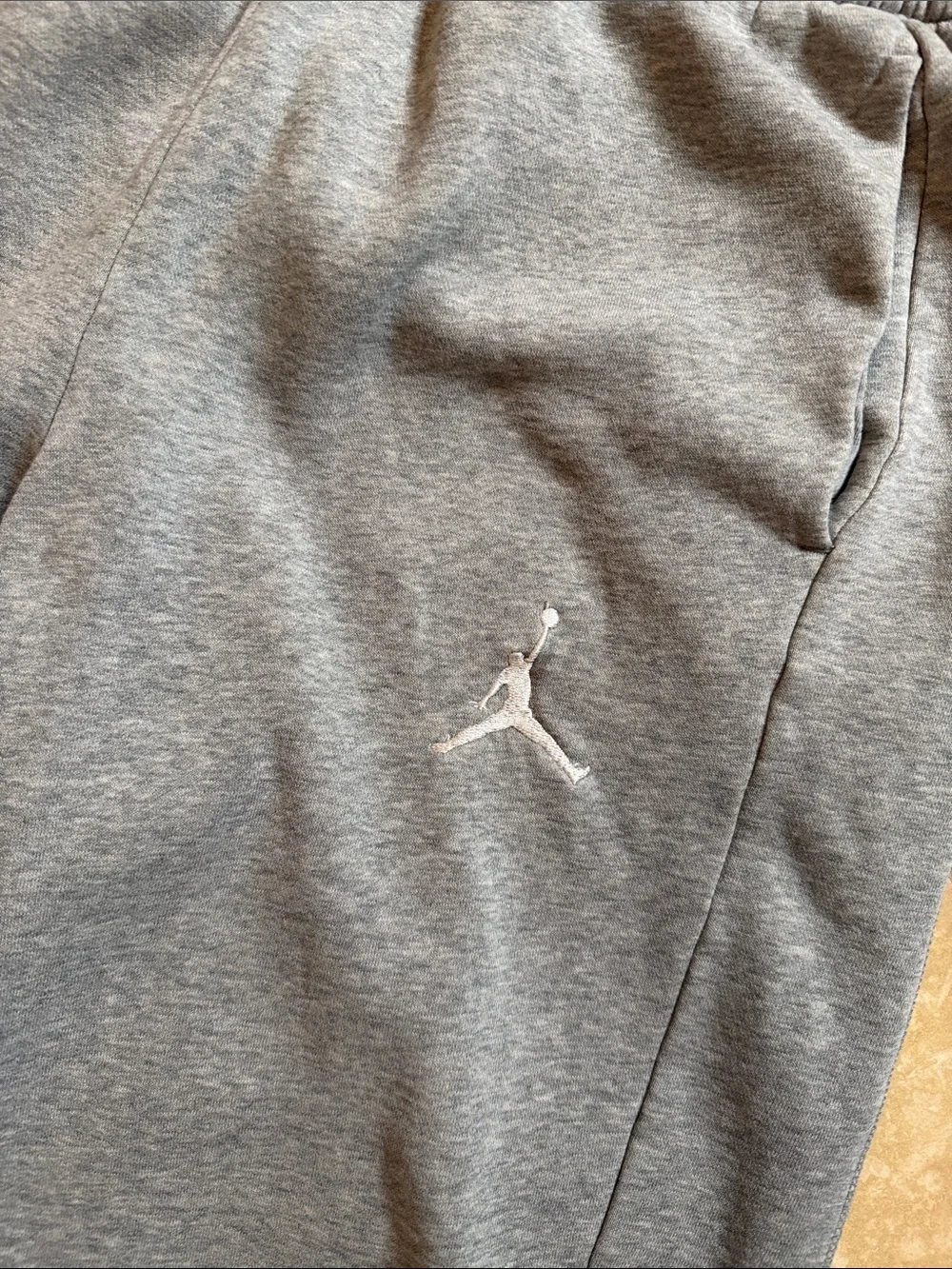 💙Jordan Gray Fleece Sweatpants with White Jumpman💙